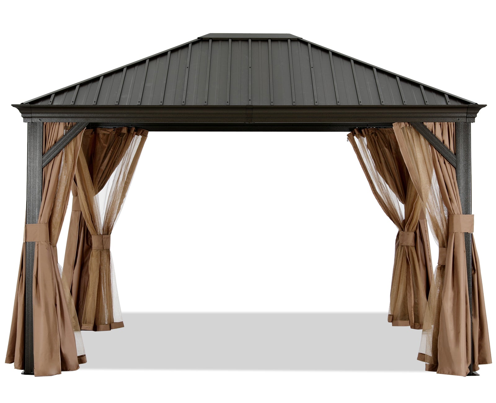 Hardtop Gazebo - Outdoor Permanent Gazebo with Netting