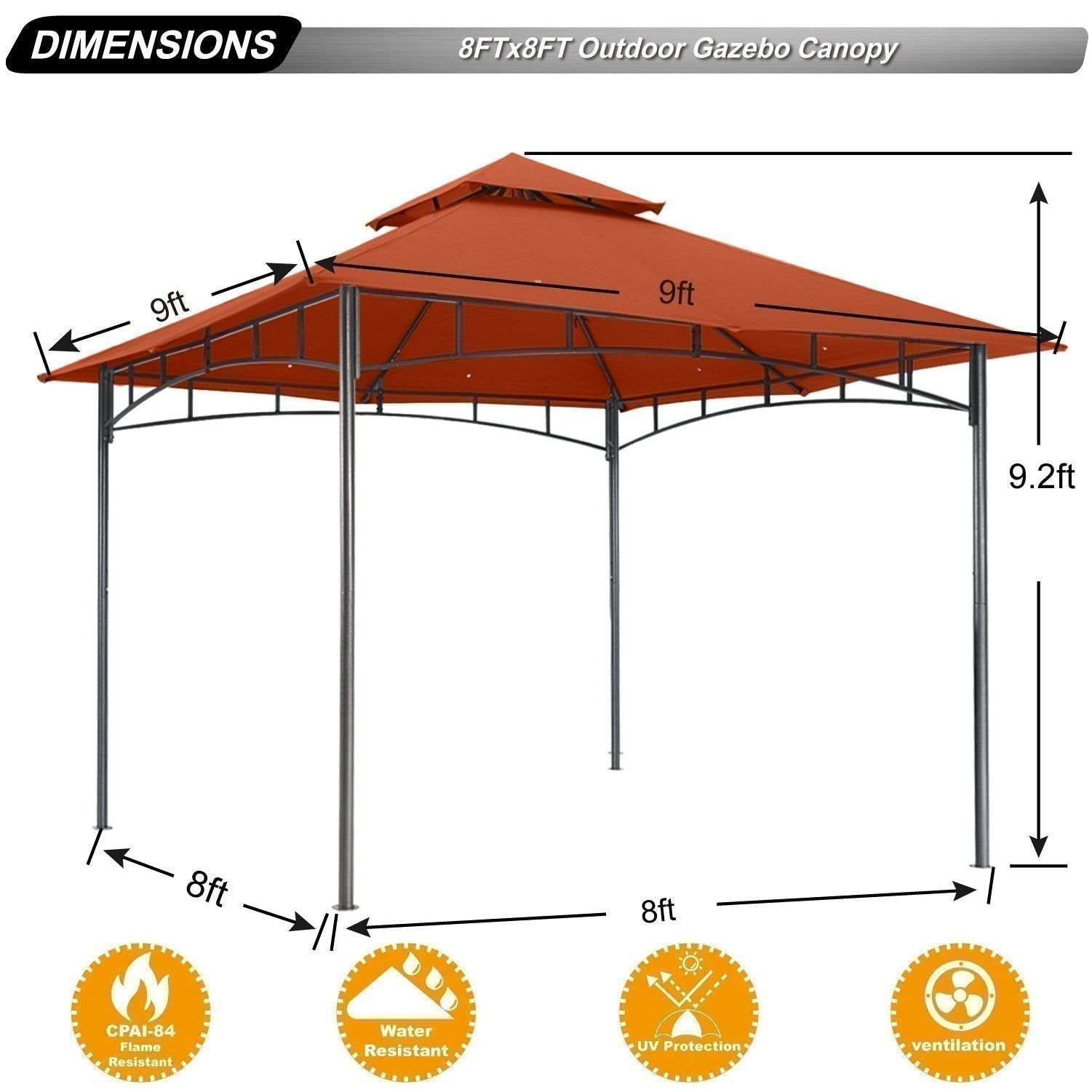 Double Tiered Patio Gazebo For Garden