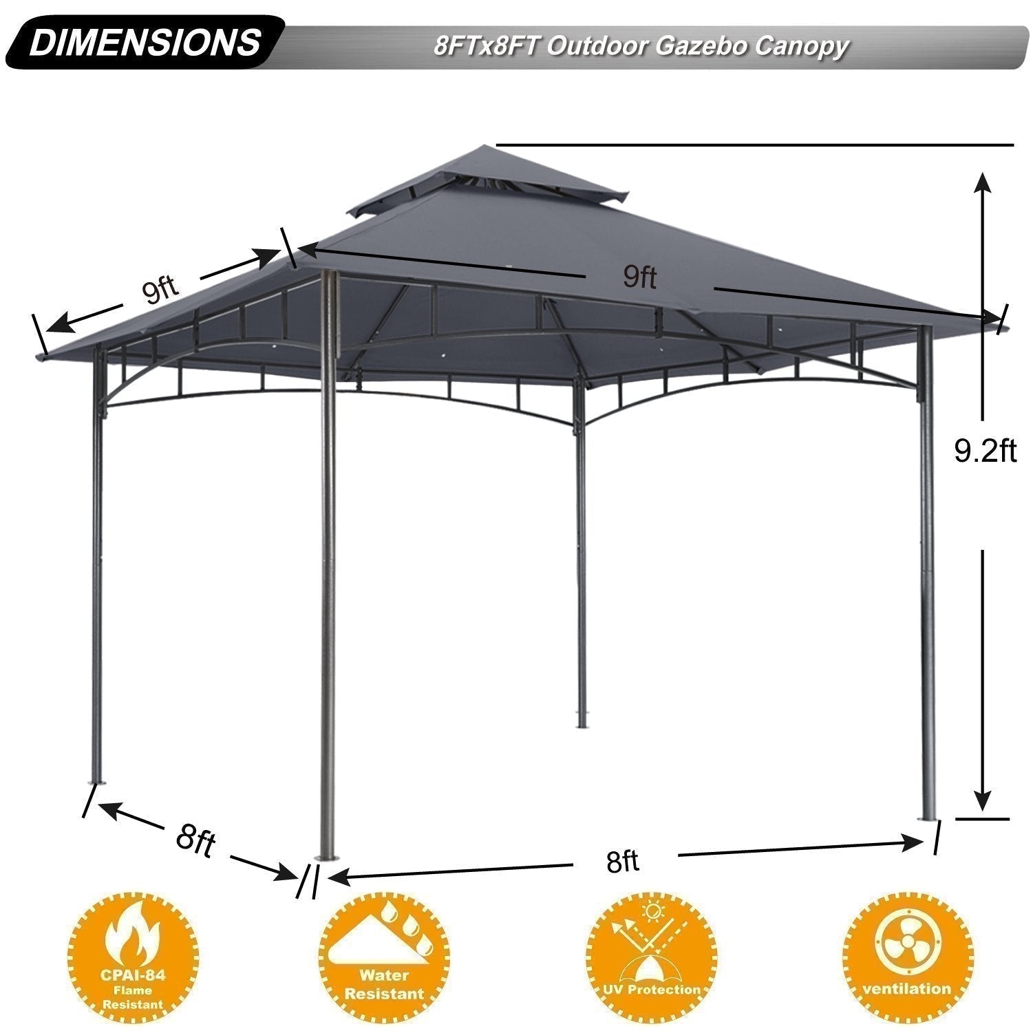 Double Tiered Patio Gazebo For Garden