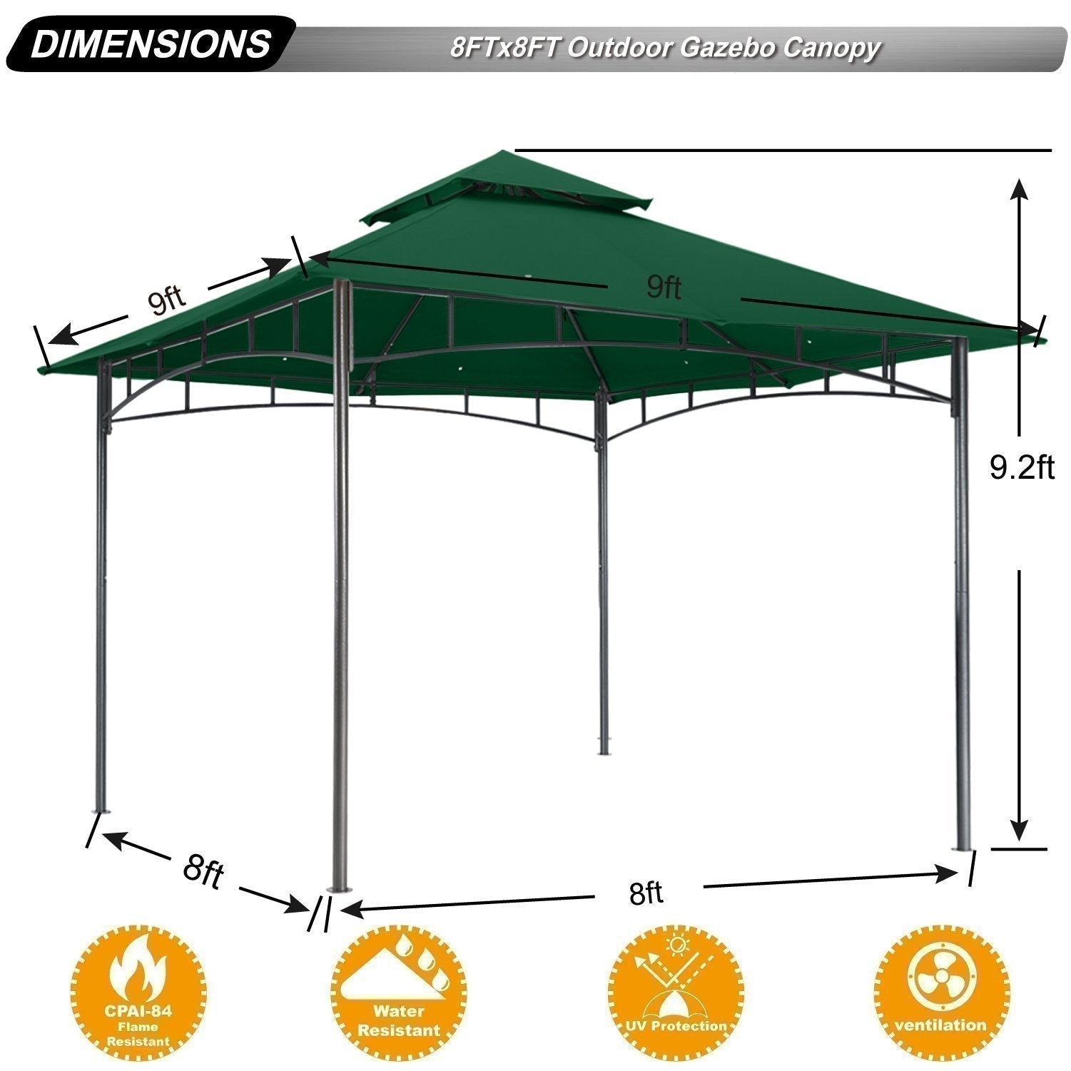 Double Tiered Patio Gazebo For Garden