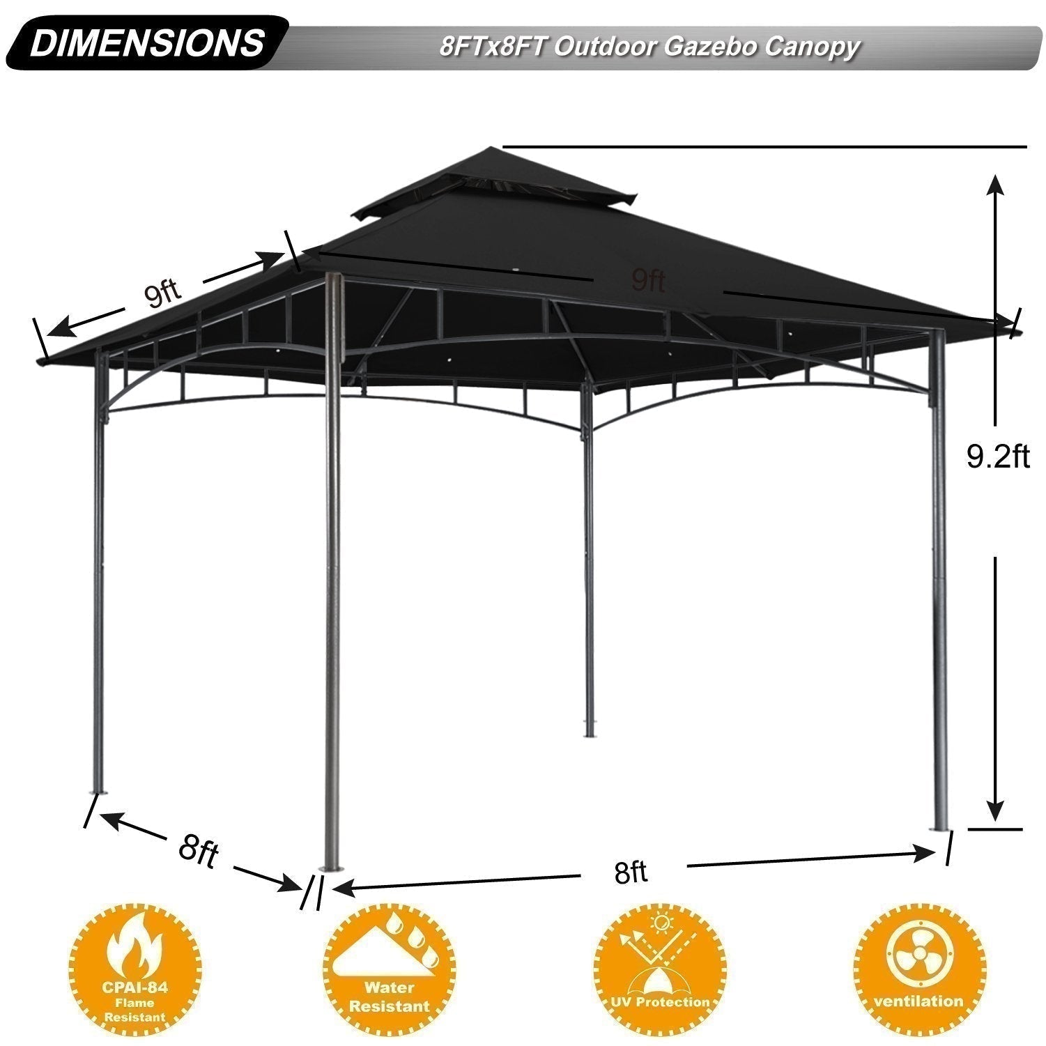 Double Tiered Patio Gazebo For Garden