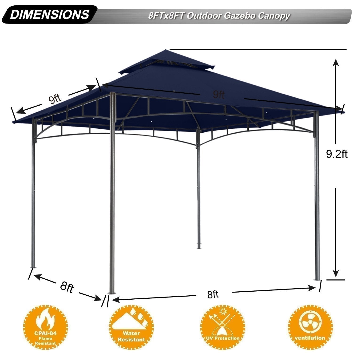 Double Tiered Patio Gazebo For Garden