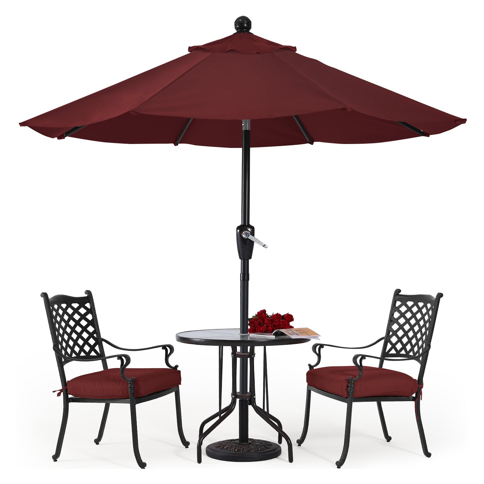 Patio Umbrella with Push Button Tilt 8 Ribs