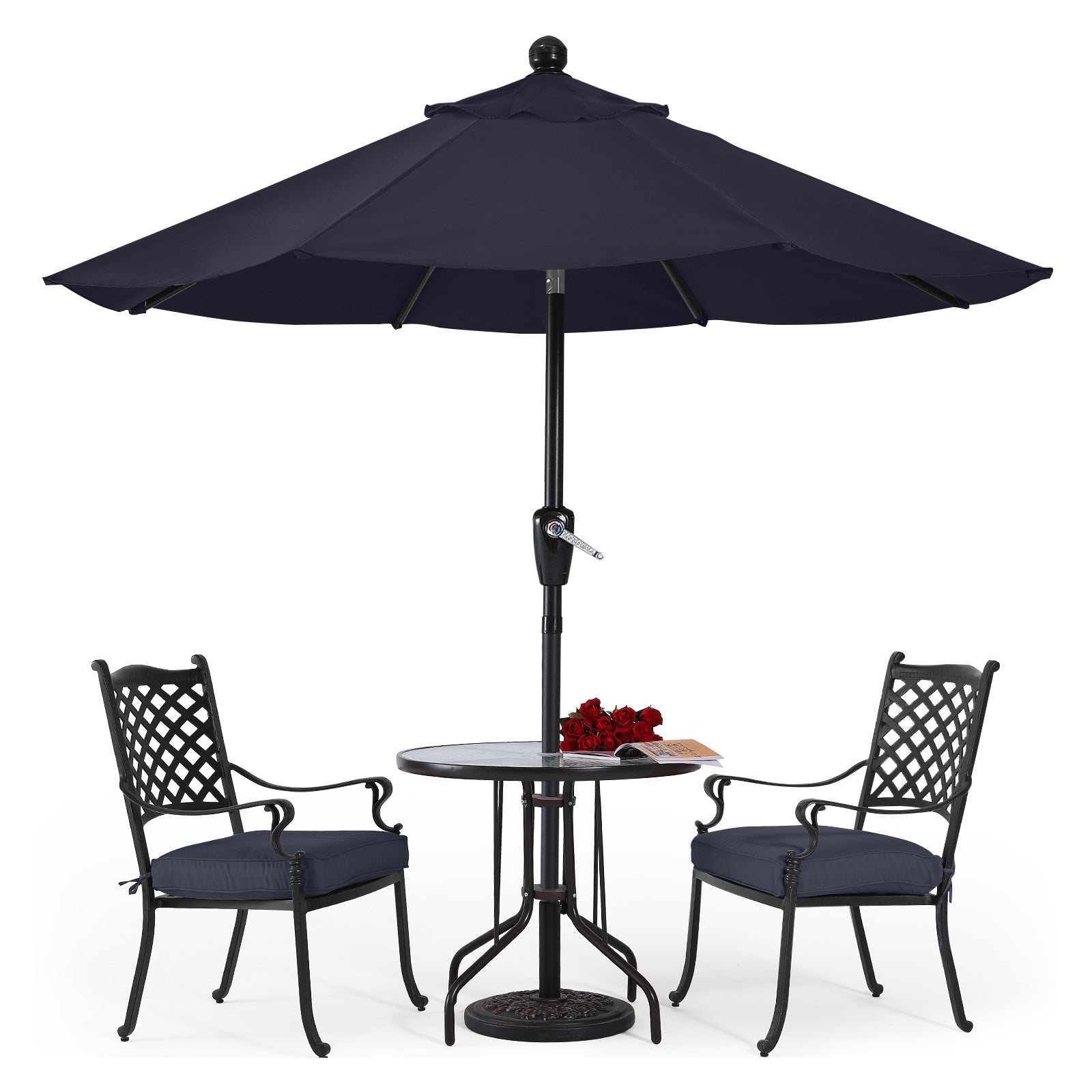 Patio Umbrella with Push Button Tilt 8 Ribs