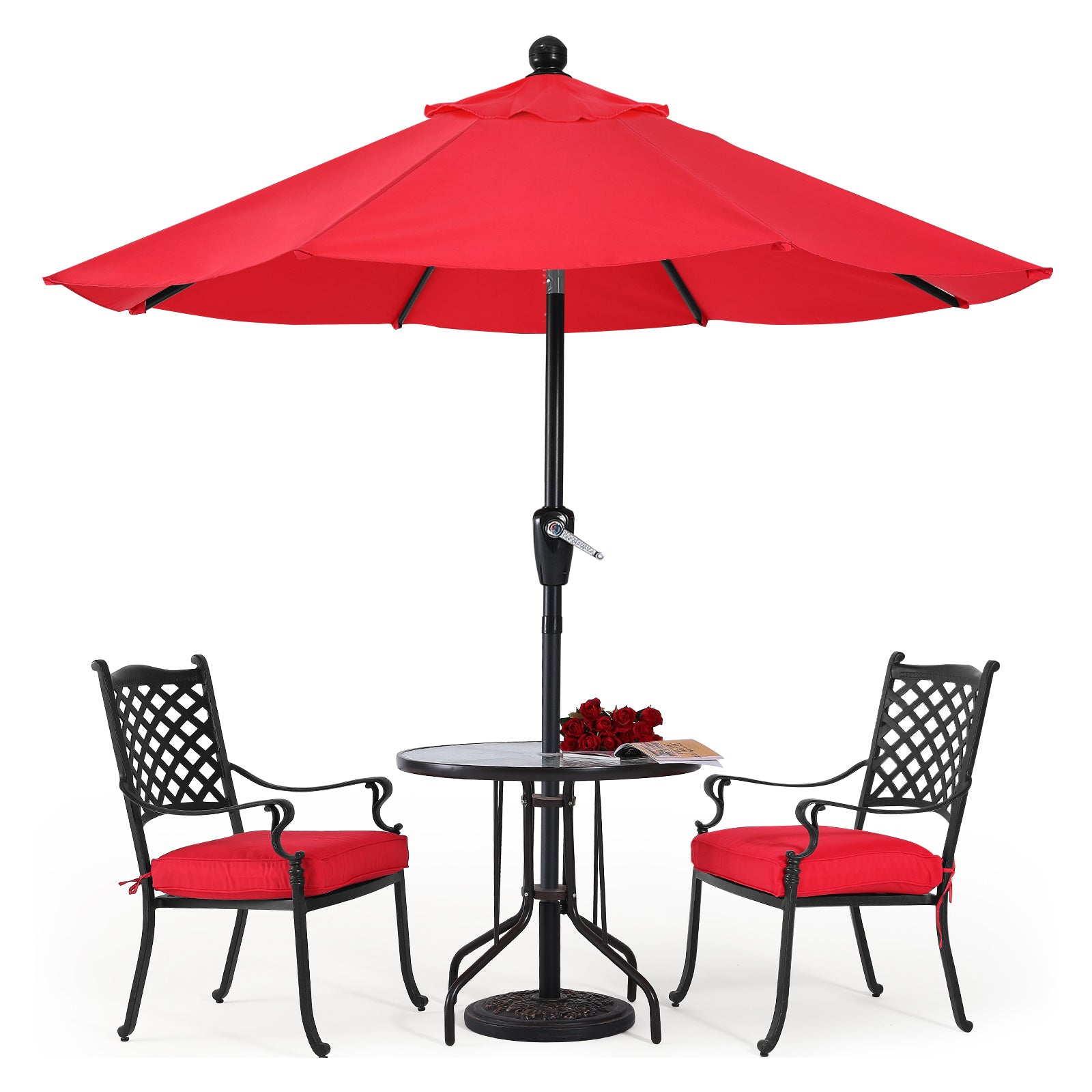 Patio Umbrella with Push Button Tilt 8 Ribs