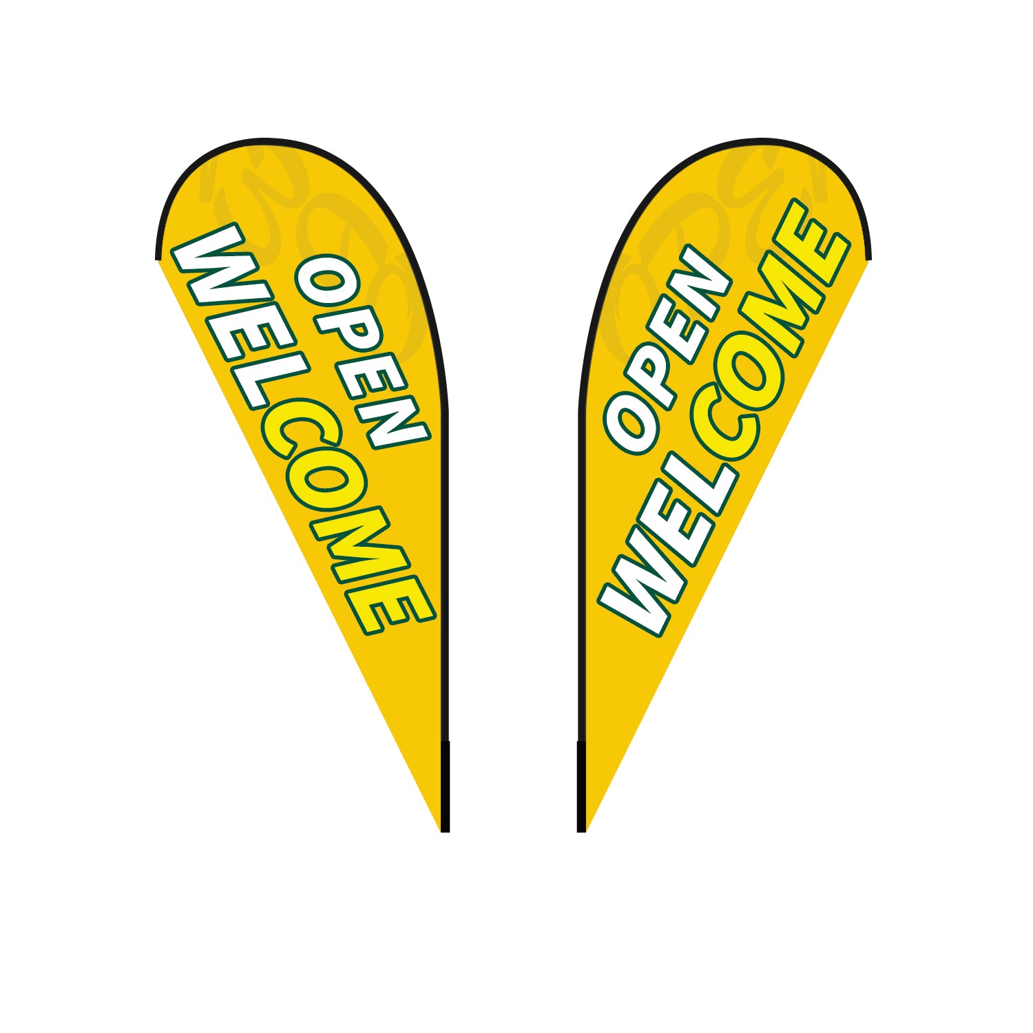 Custom Teardrop Flag 8FT/10FT/12FT (1 Flag)