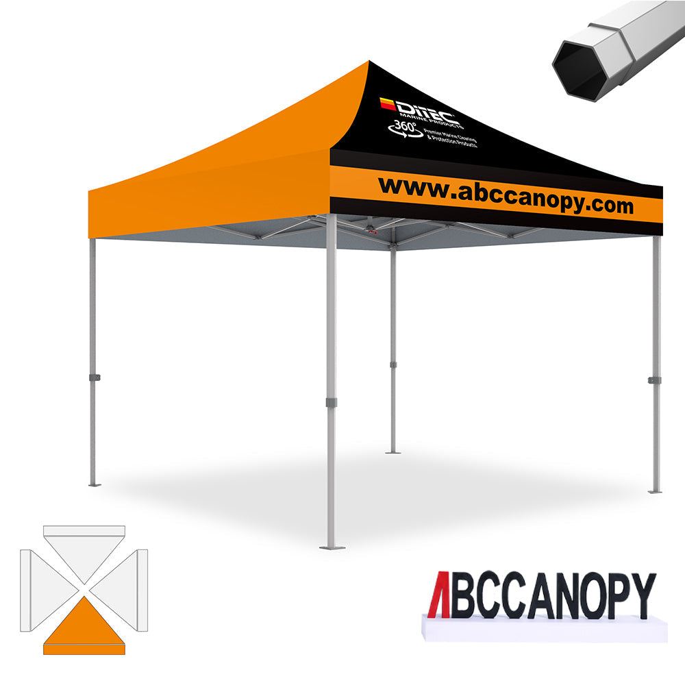 Custom Canopy Tent Pop Up Shelter (S1 Nova Base-Frame) - 8x8, 10x10, 10x15, 10x20