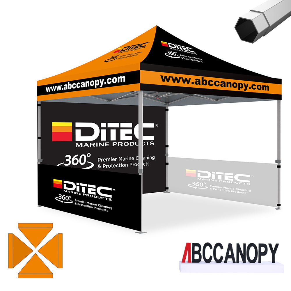 Custom Canopy Tent Pop Up Shelter (S1 Nova Base-Frame) - 8x8, 10x10, 10x15, 10x20