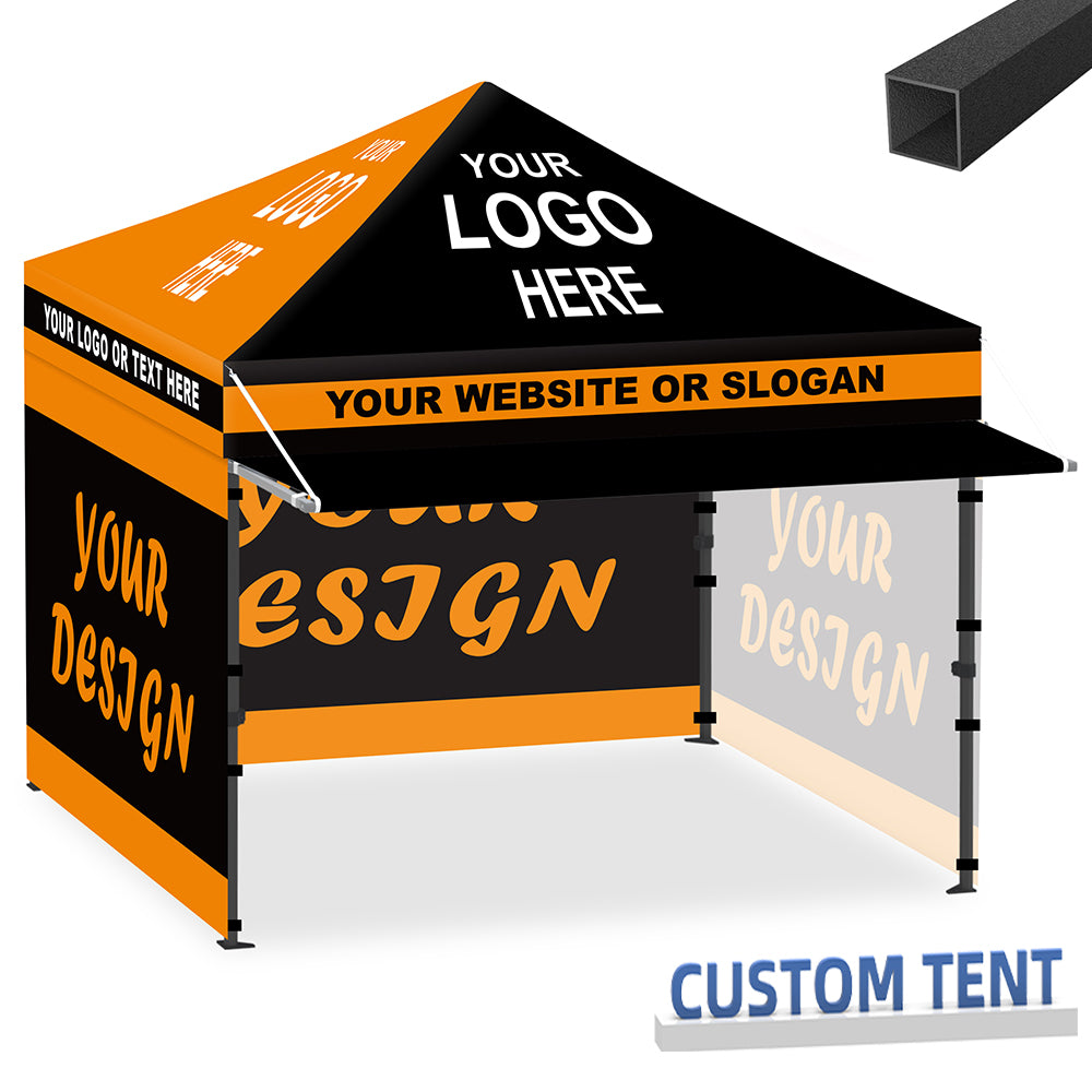 Custom Canopy 10x10 with Awning & Sidewalls S1 Commercial
