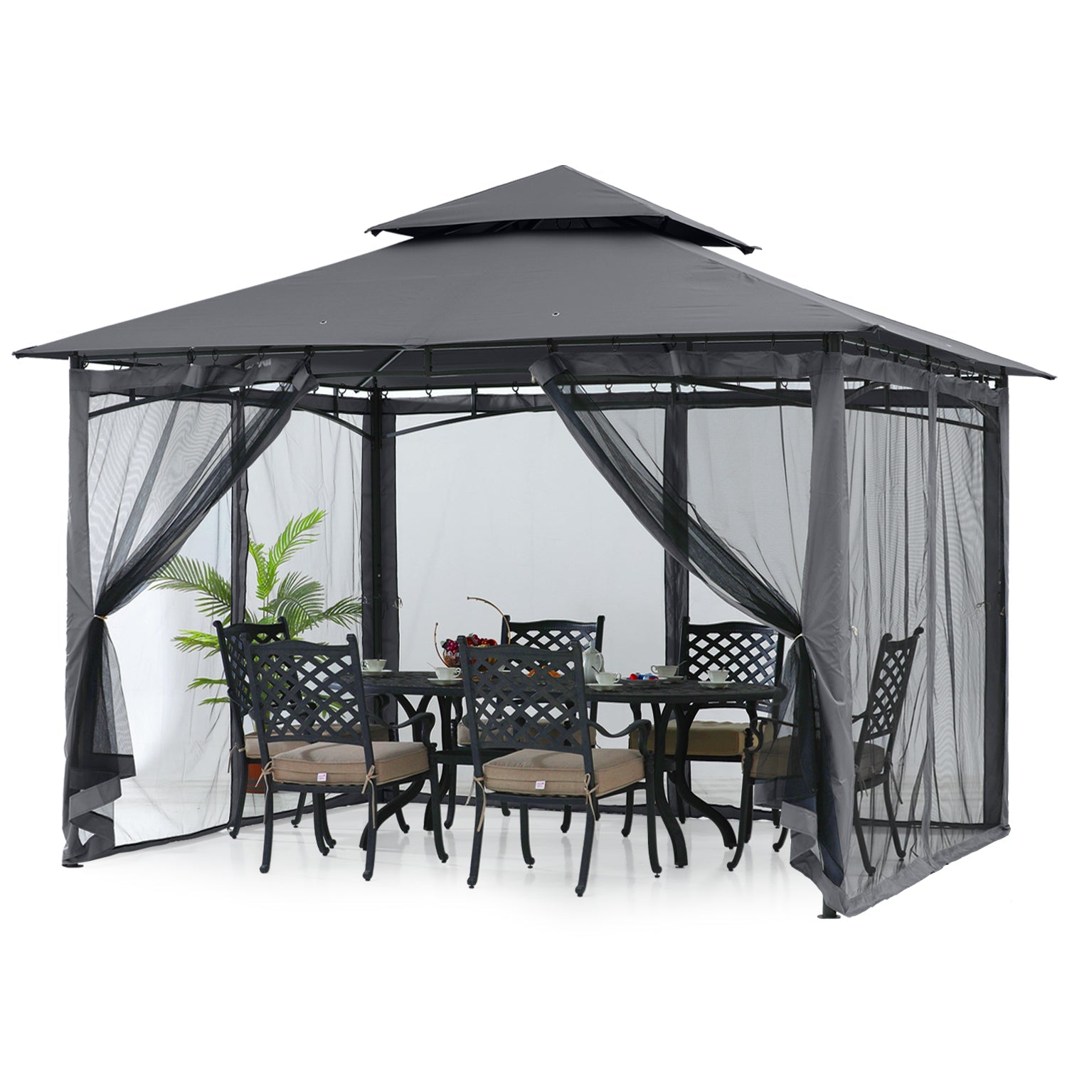 9x9/11x11/10x12 Patio Gazebo (Mesh Wall)