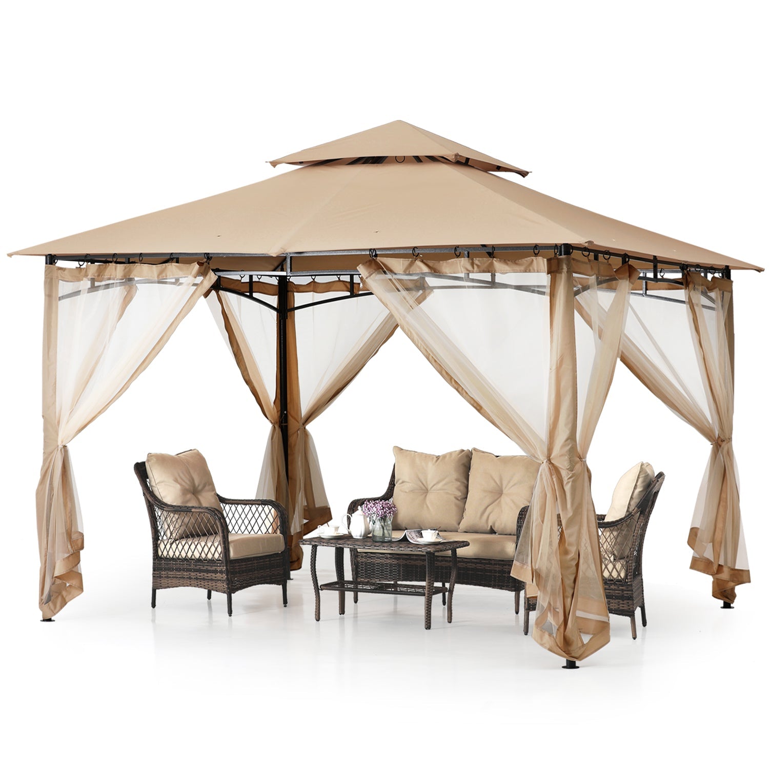 9x9/11x11/10x12 Patio Gazebo (Mesh Wall)