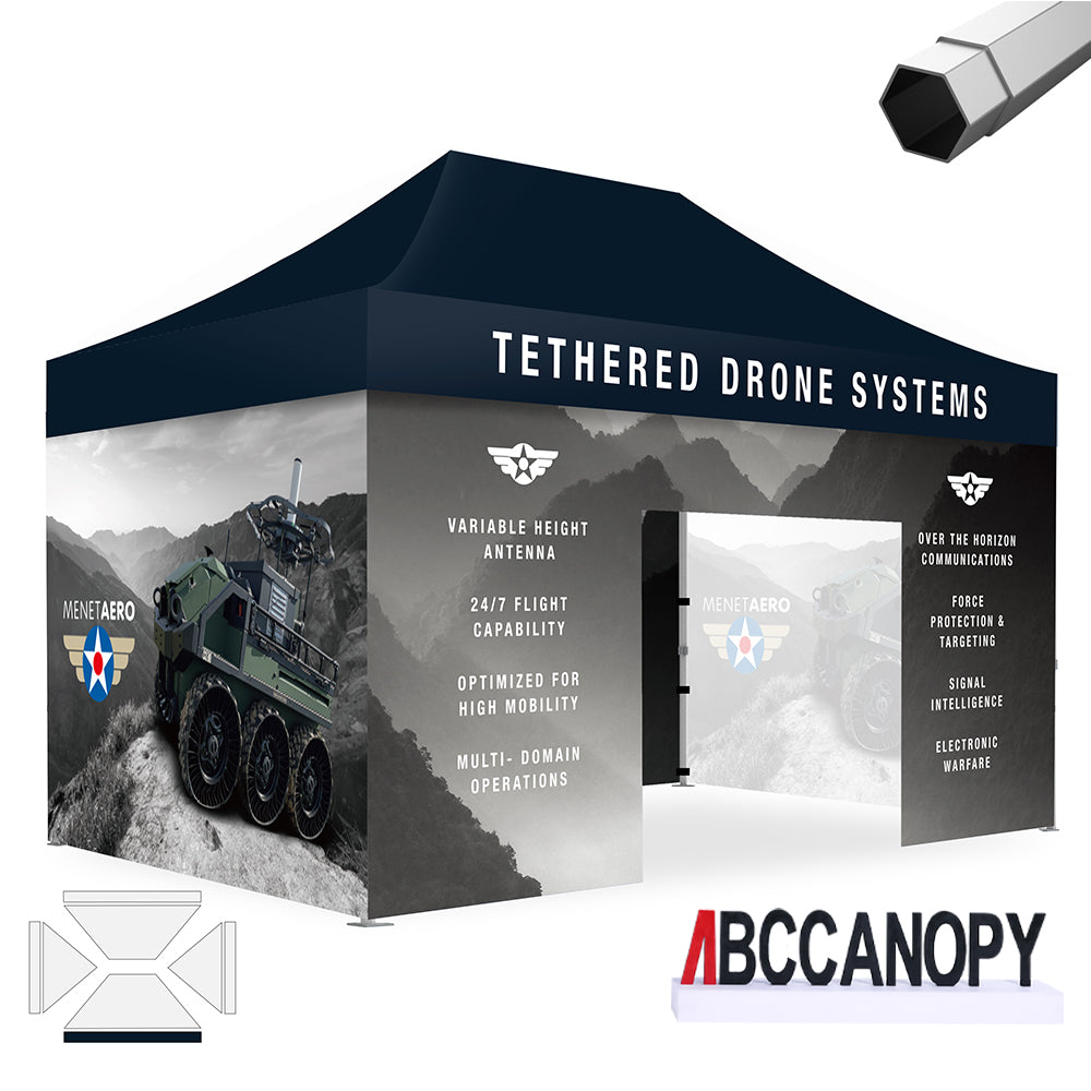 Custom Canopy Tent Pop Up Shelter (S1 Nova Base-Frame) - 8x8, 10x10, 10x15, 10x20