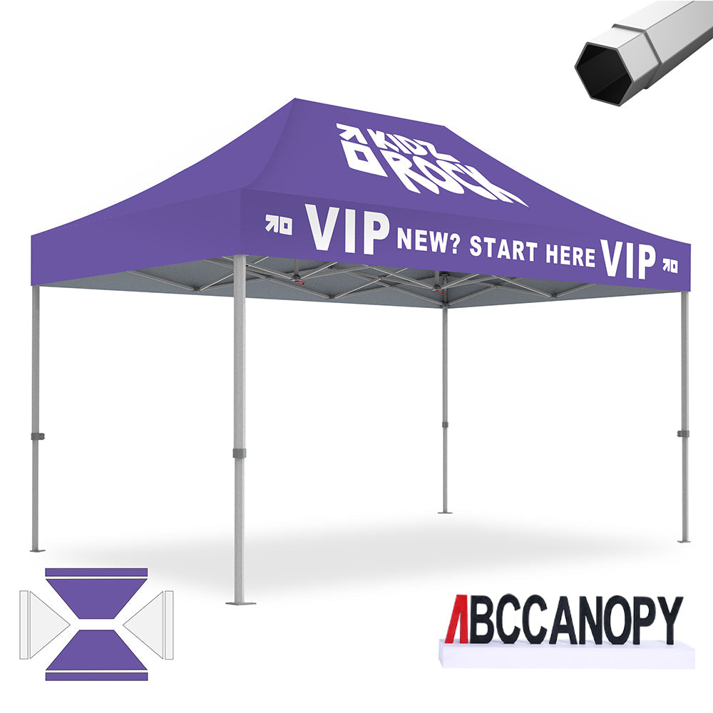 Custom Canopy Tent Pop Up Shelter (S1 Nova Base-Frame) - 8x8, 10x10, 10x15, 10x20