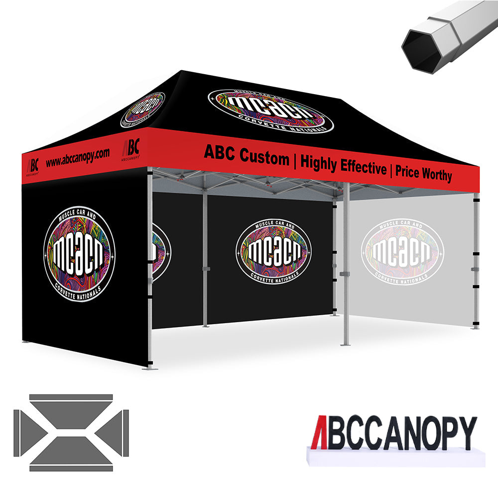 Custom Canopy Tent Pop Up Shelter (S1 Nova Base-Frame) - 8x8, 10x10, 10x15, 10x20