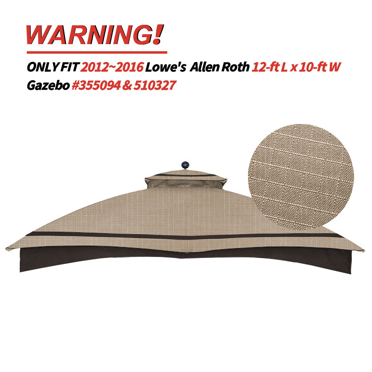 10x12 Gazebo Replacement Accessories (GF-12S004B-1/GF-12S004BTO)