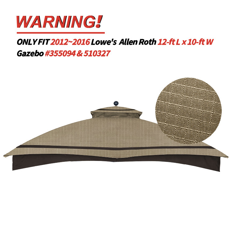 10x12 Gazebo Replacement Accessories (GF-12S004B-1/GF-12S004BTO)