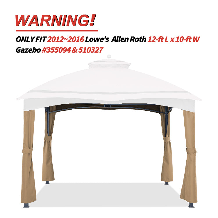 10x12 Gazebo Replacement Accessories (GF-12S004B-1/GF-12S004BTO)