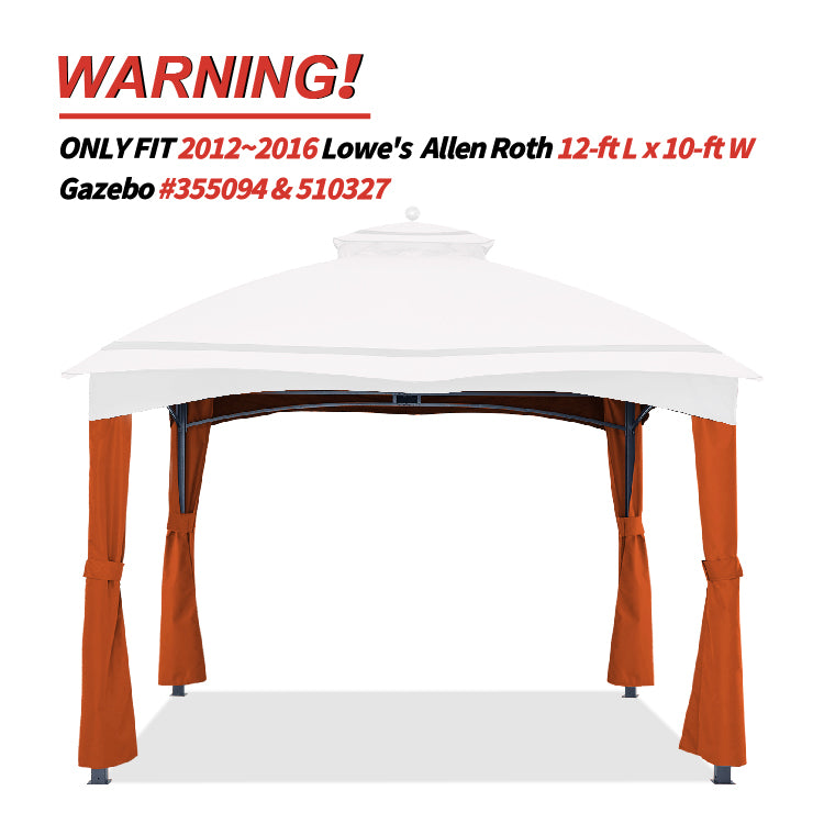 10x12 Gazebo Replacement Accessories (GF-12S004B-1/GF-12S004BTO)