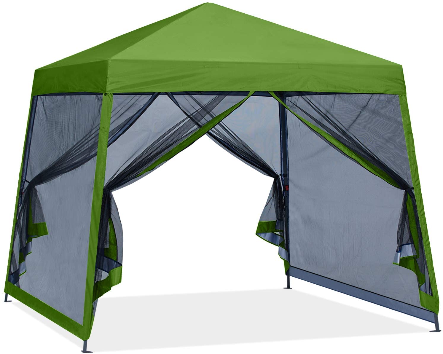 Outdoor Slant Canopy Tent with Mesh Wall – 10x10, 12x12