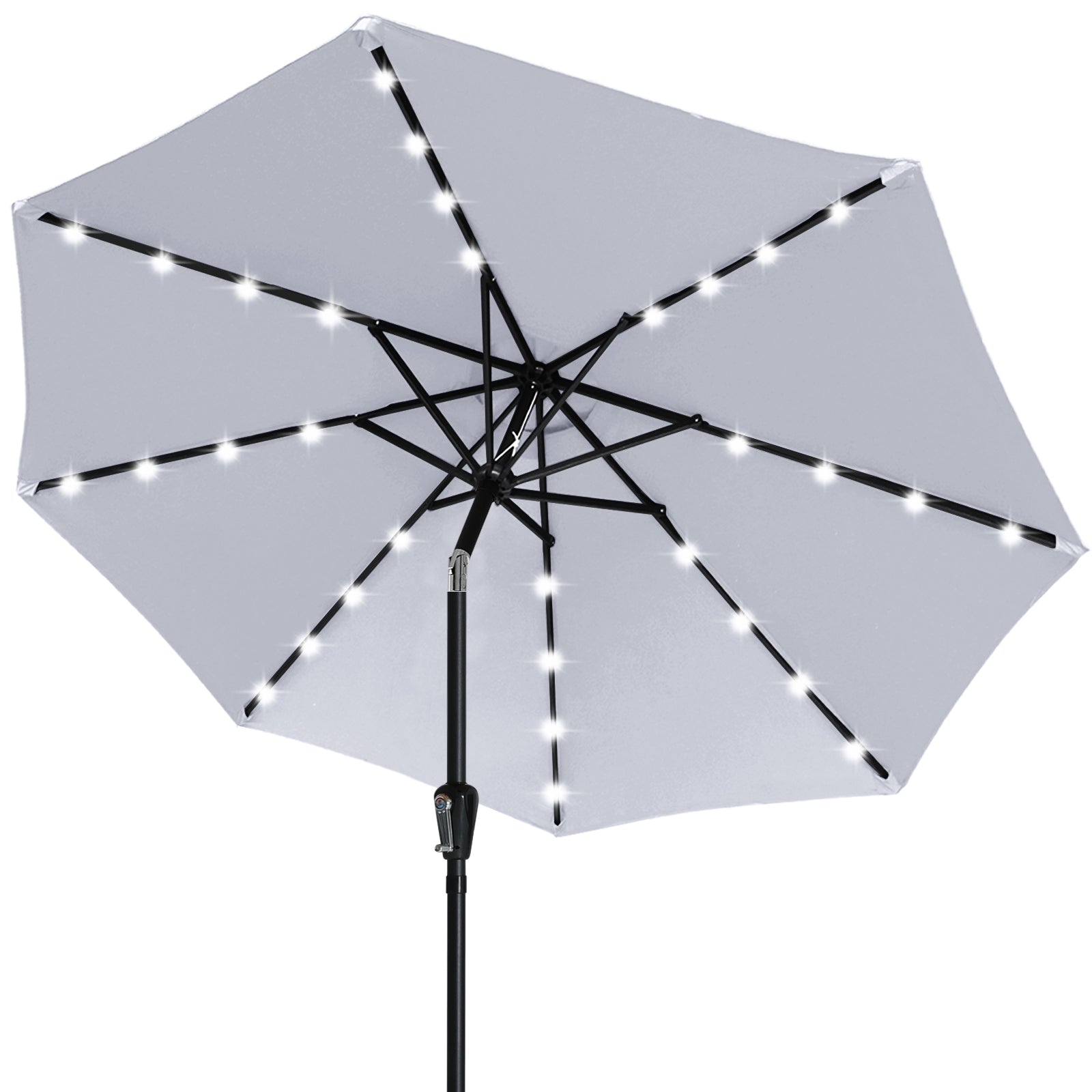 Patio Solar Umbrella Outdoor with 32LED Lights