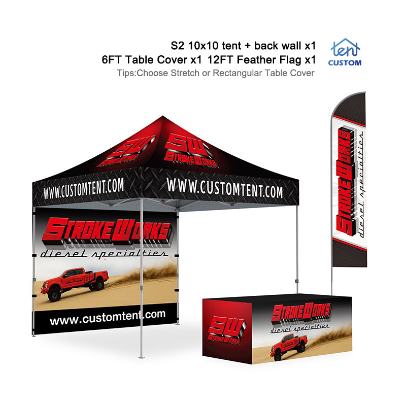 Custom Canopy 10x10 Full Case Vision Super Value Package S2