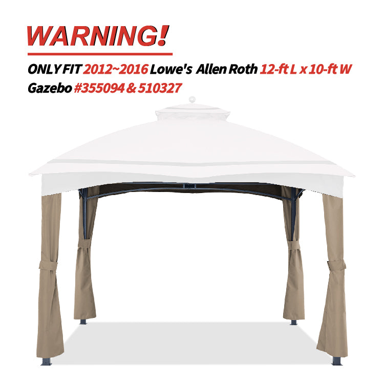 10x12 Gazebo Replacement Accessories (GF-12S004B-1/GF-12S004BTO)