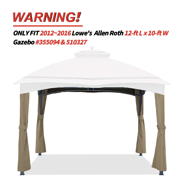 10x12 Gazebo Replacement Accessories (GF-12S004B-1/GF-12S004BTO)