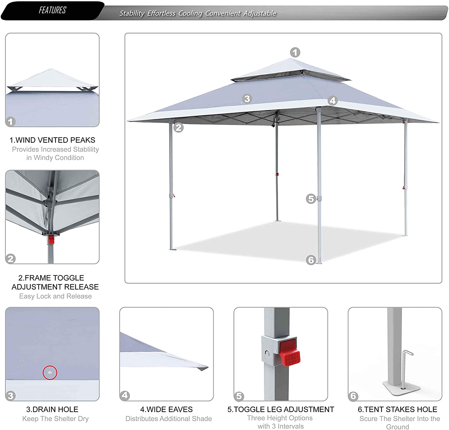 13x13 Outdoor Sun Shade Canopy Tent