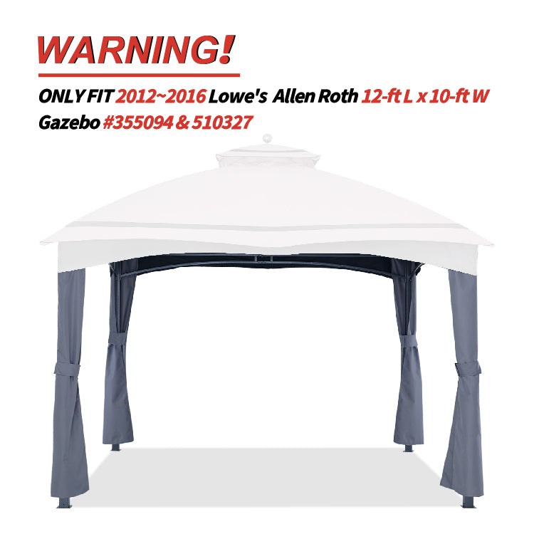 10x12 Gazebo Replacement Accessories (GF-12S004B-1/GF-12S004BTO)