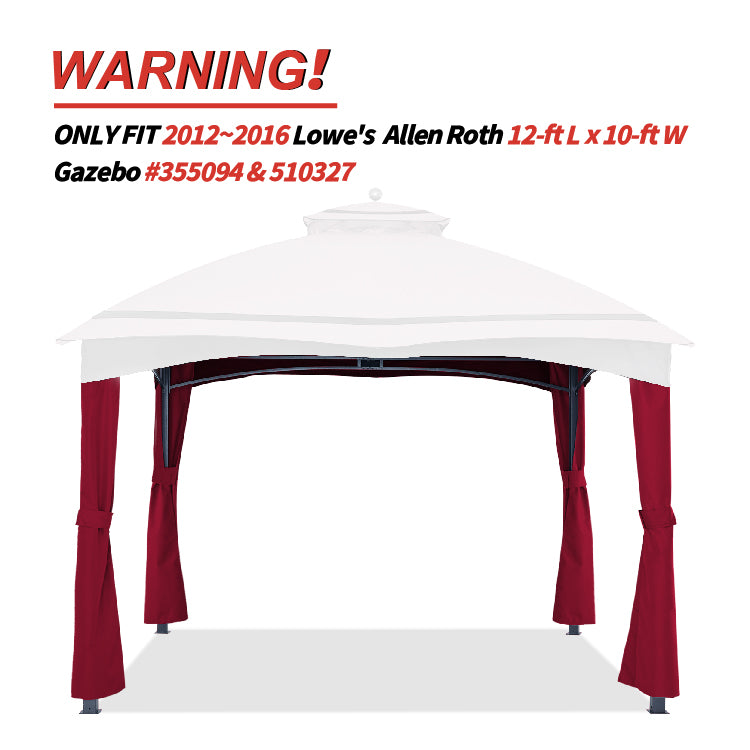 10x12 Gazebo Replacement Accessories (GF-12S004B-1/GF-12S004BTO)