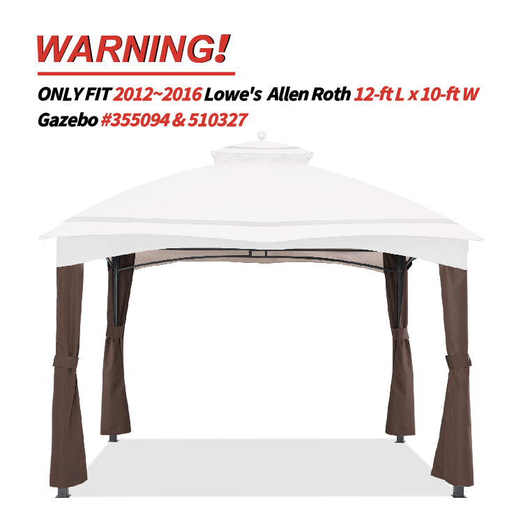 10x12 Gazebo Replacement Accessories (GF-12S004B-1/GF-12S004BTO)