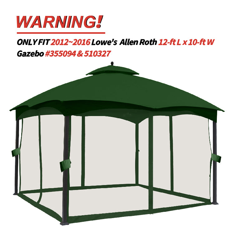 10x12 Gazebo Replacement Accessories (GF-12S004B-1/GF-12S004BTO)