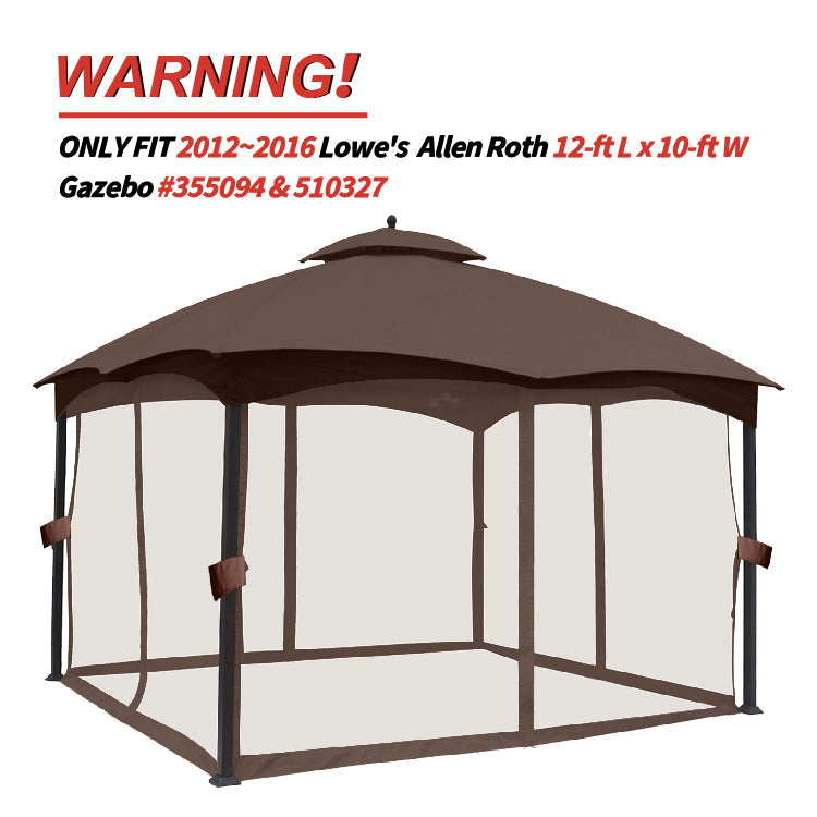 10x12 Gazebo Replacement Accessories (GF-12S004B-1/GF-12S004BTO)