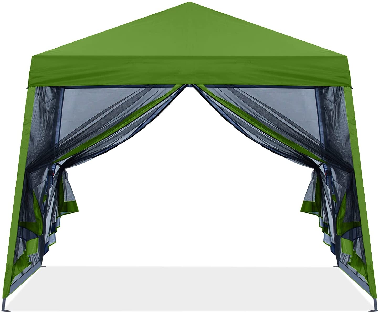 Outdoor Slant Canopy Tent with Mesh Wall – 10x10, 12x12