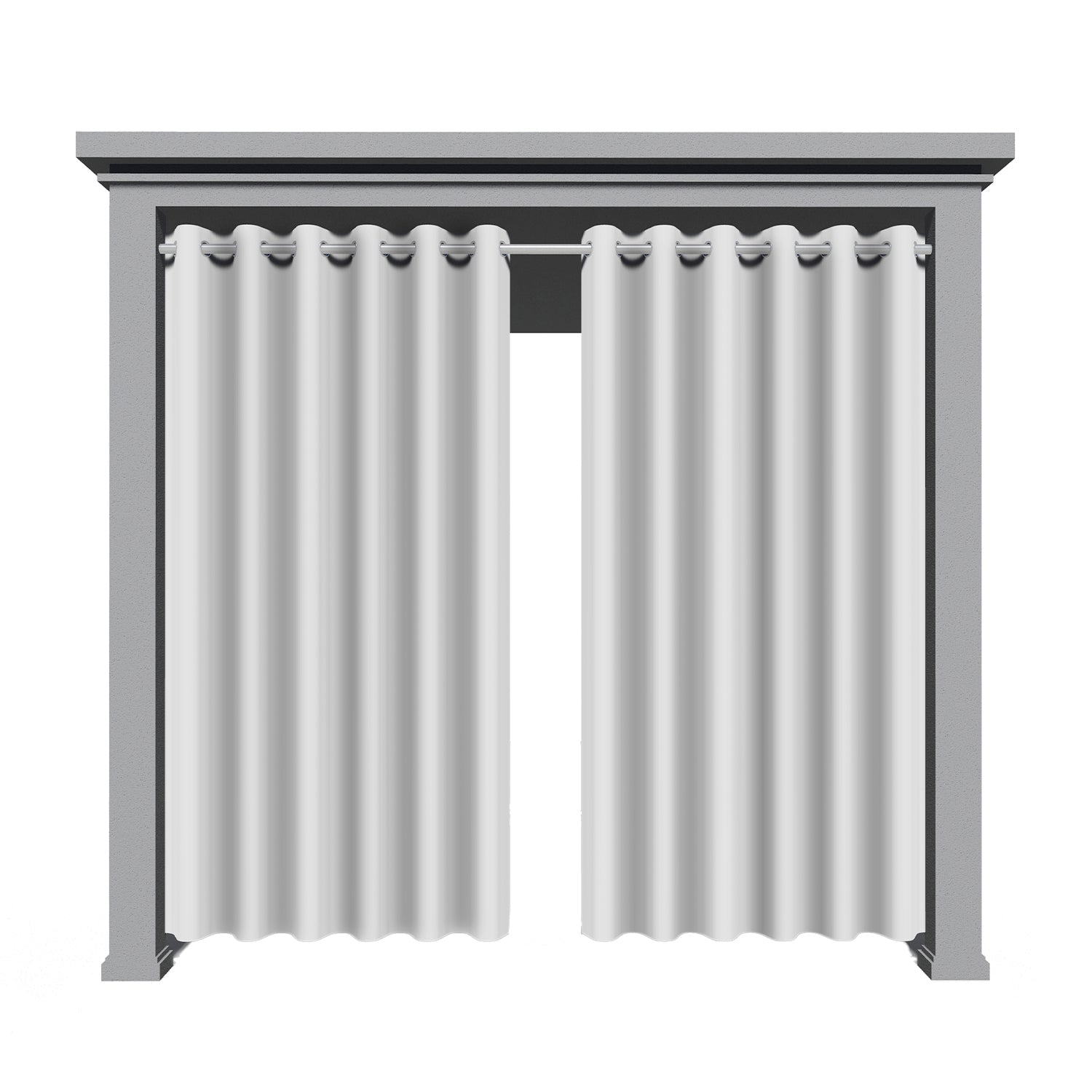 Waterproof Sun Blocking Patio Privacy Drapes with Grommets for Gazebo, Porch, Pergola, Cabana (1 Piece)