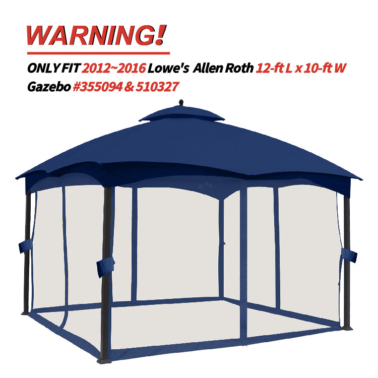 10x12 Gazebo Replacement Accessories (GF-12S004B-1/GF-12S004BTO)