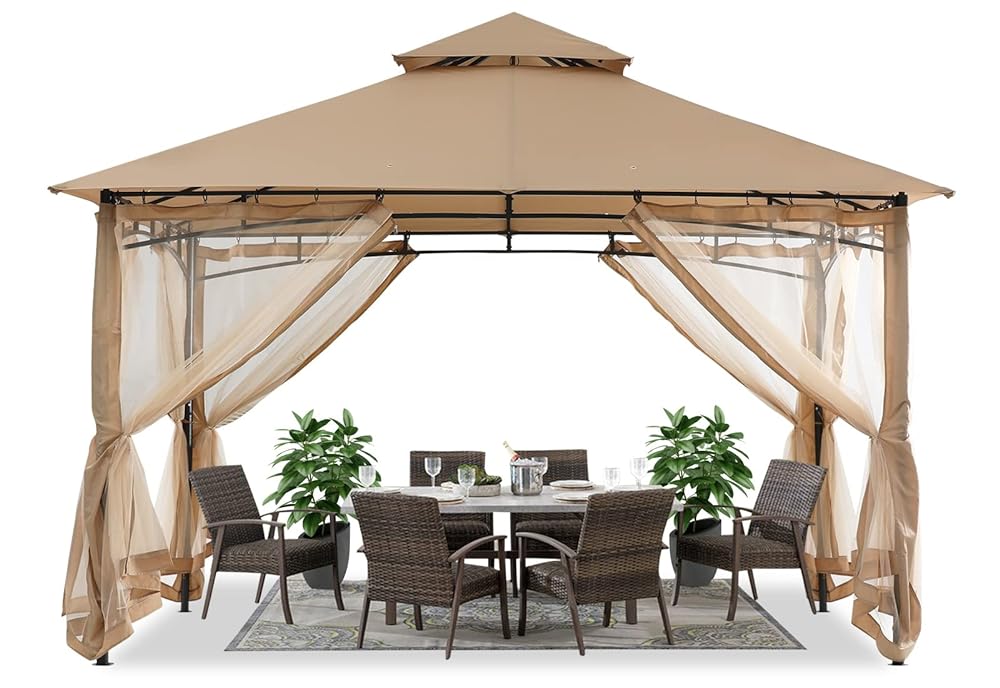 9x9/11x11/10x12 Patio Gazebo (Mesh Wall)
