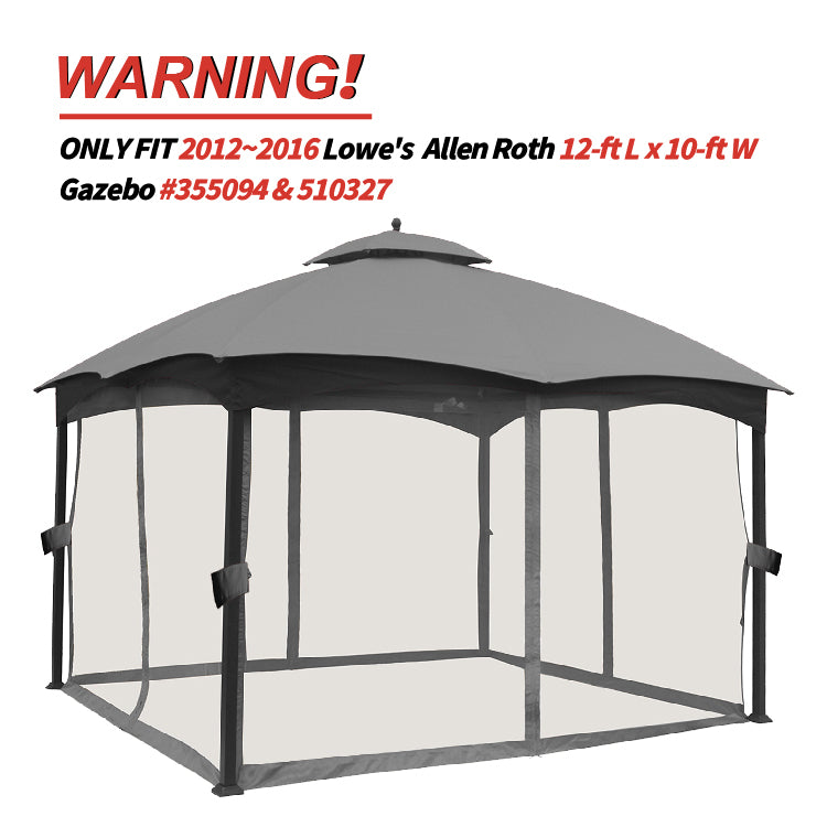 10x12 Gazebo Replacement Accessories (GF-12S004B-1/GF-12S004BTO)