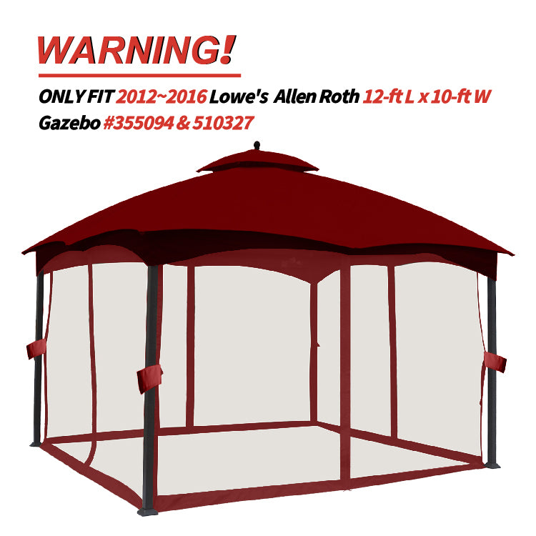 10x12 Gazebo Replacement Accessories (GF-12S004B-1/GF-12S004BTO)