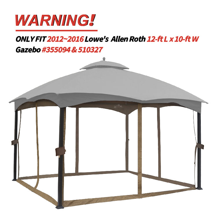 10x12 Gazebo Replacement Accessories (GF-12S004B-1/GF-12S004BTO)