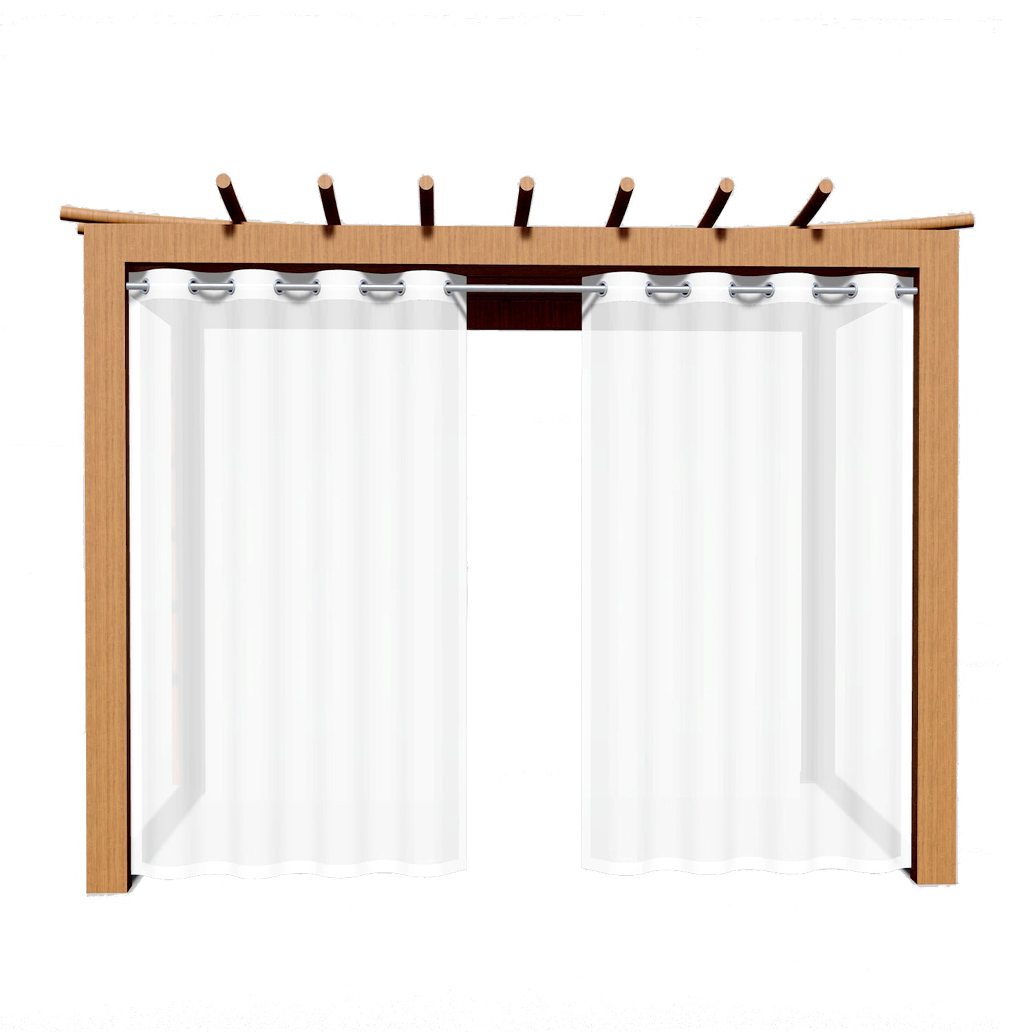 Waterproof Sun Blocking Patio Privacy Drapes with Grommets for Gazebo, Porch, Pergola, Cabana (1 Piece)