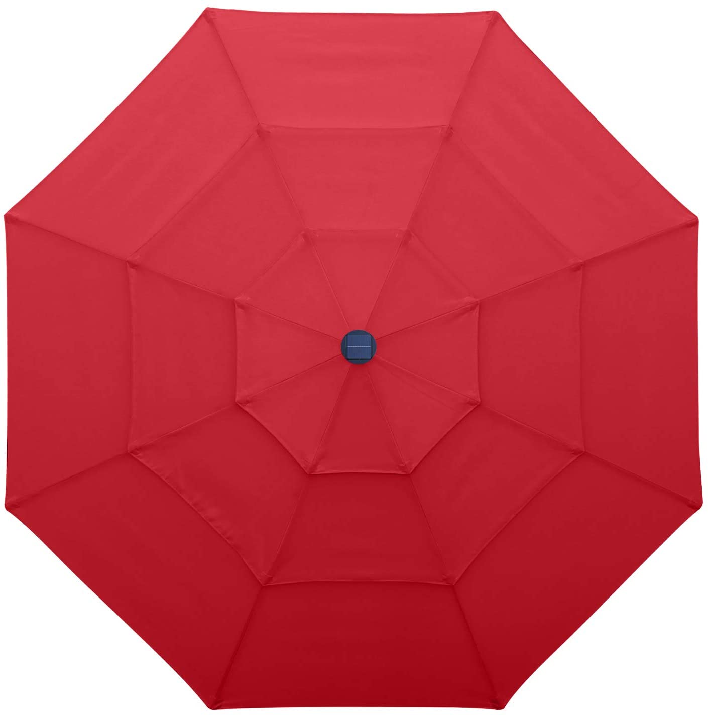 Solar 3 Tiers Patio Umbrella Outdoor with LED
