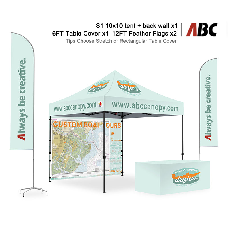 Custom Canopy Tent 10x10 Full Case Vision Super Value Package S1