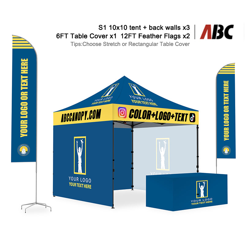 Custom Canopy Tent 10x10 Full Case Vision Super Value Package S1