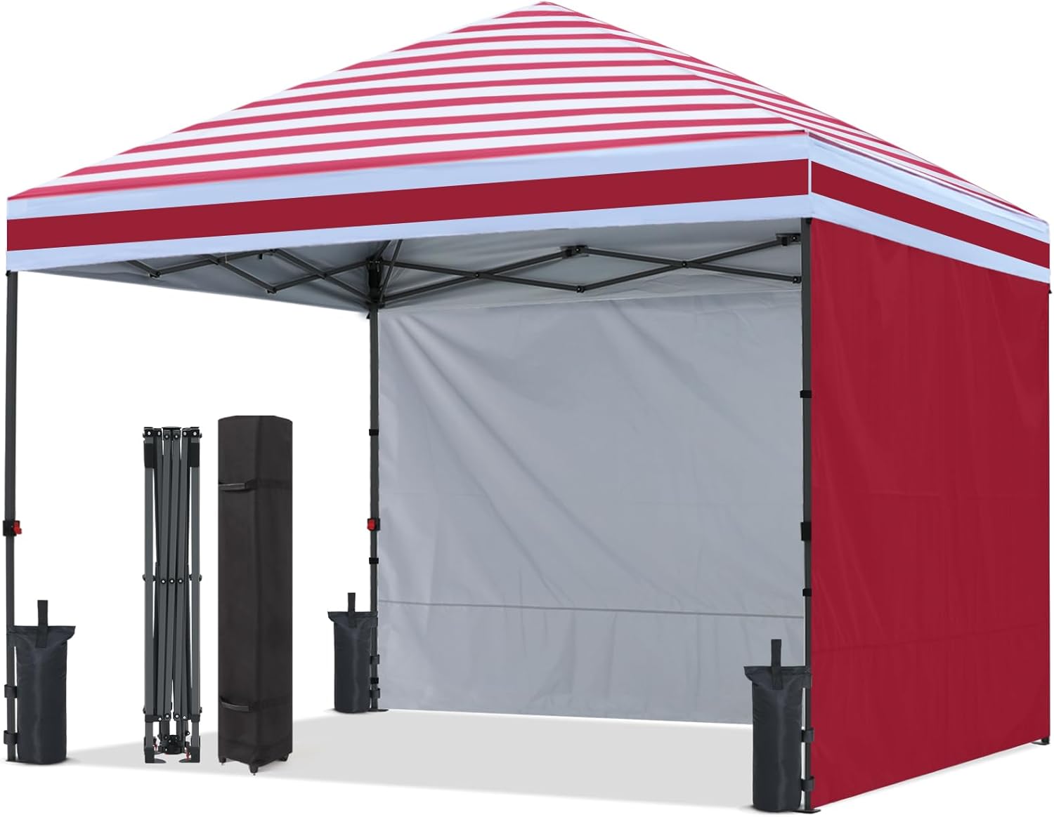Outdoor Easy Pop‑up Canopy Tent with 2 Sun Walls