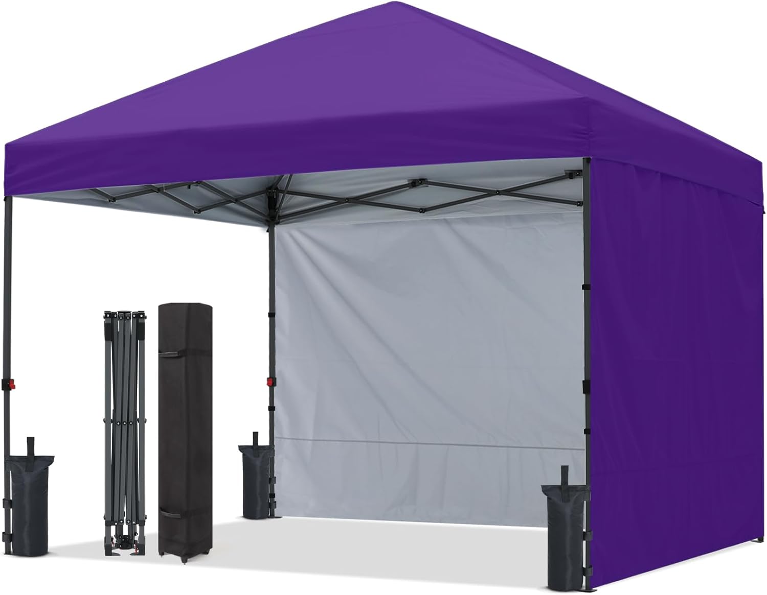 Outdoor Easy Pop‑up Canopy Tent with 2 Sun Walls