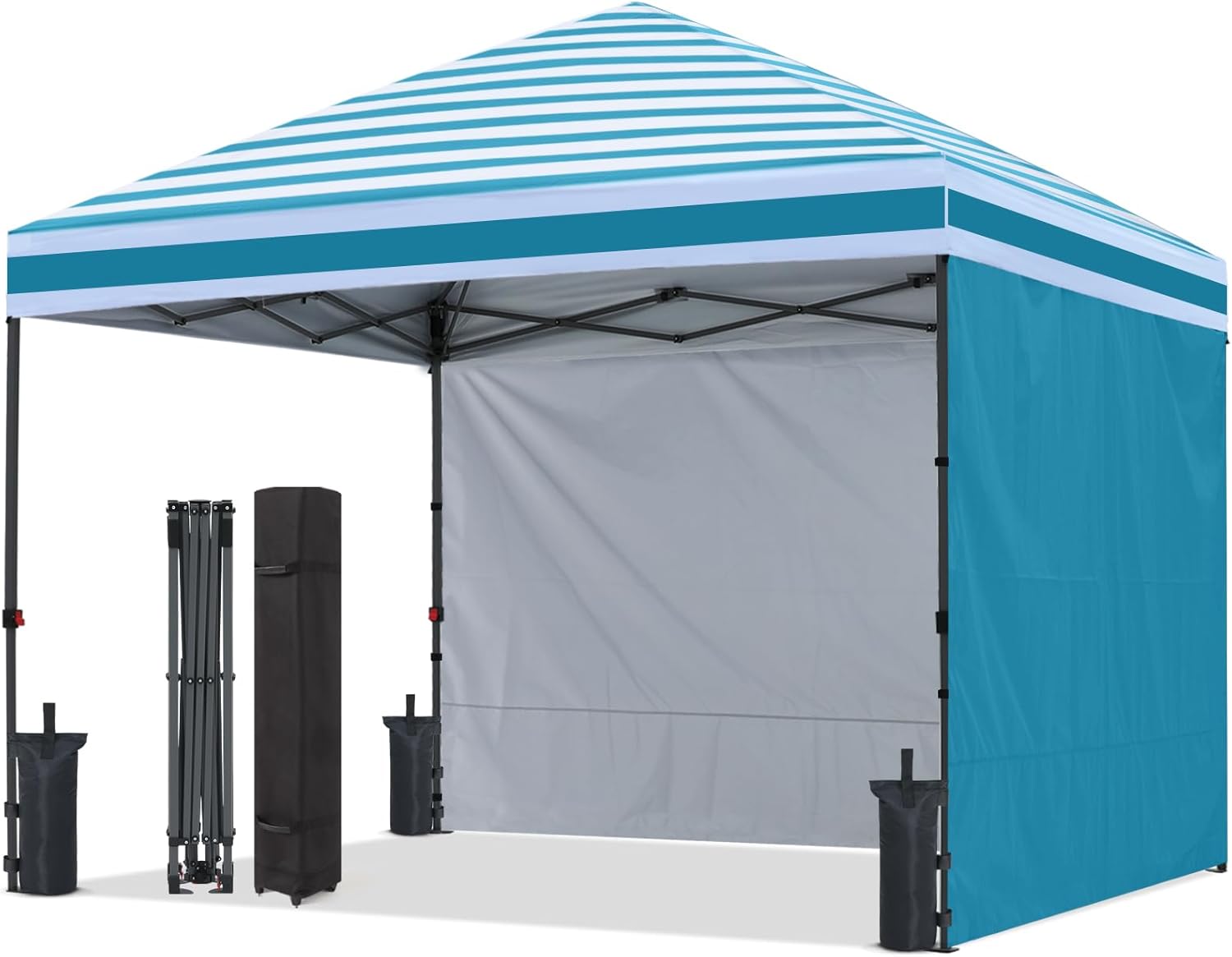 Outdoor Easy Pop‑up Canopy Tent with 2 Sun Walls
