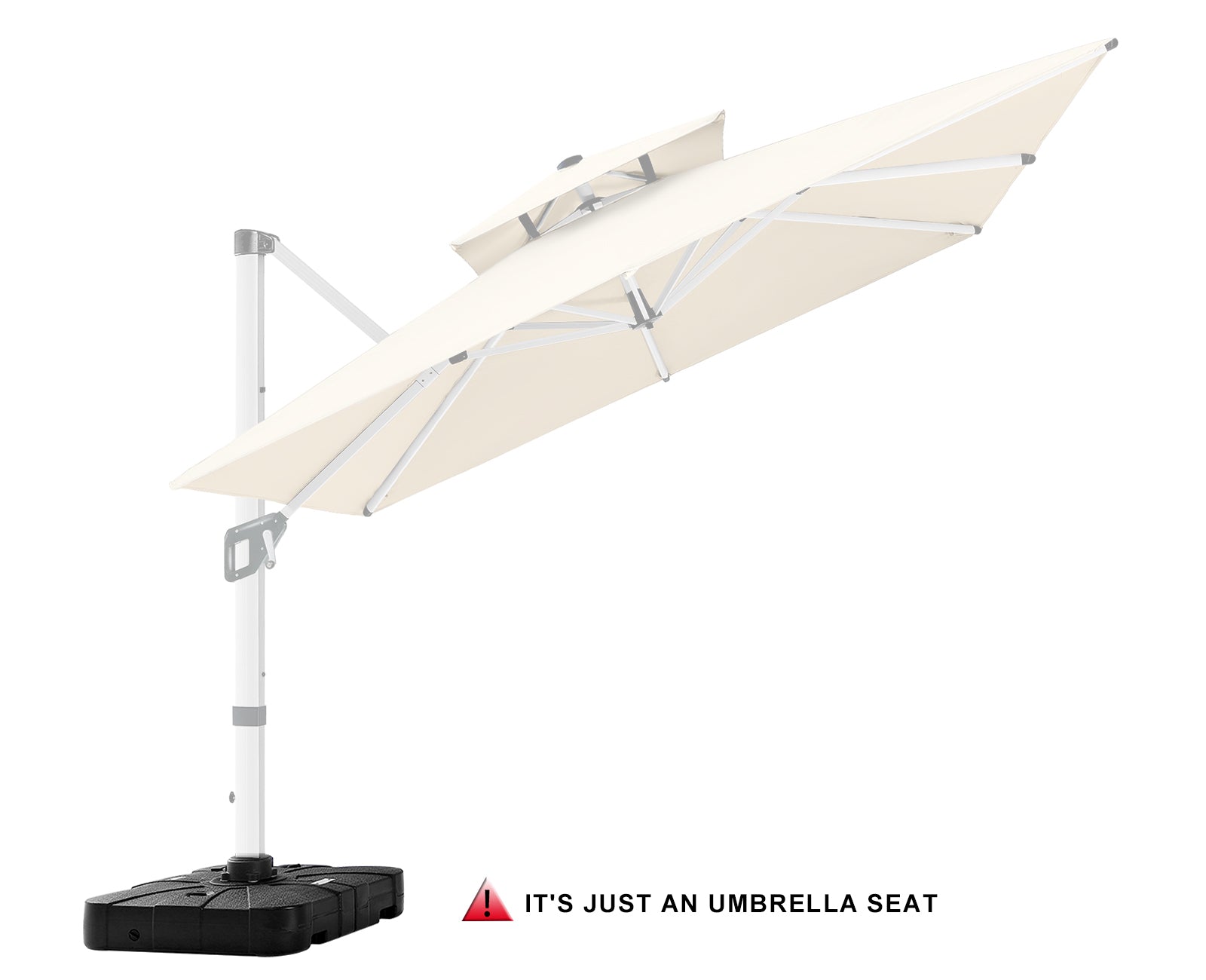 220/242.5/275/352 lbs Patio Umbrella Base Sand/Water Filled, Black