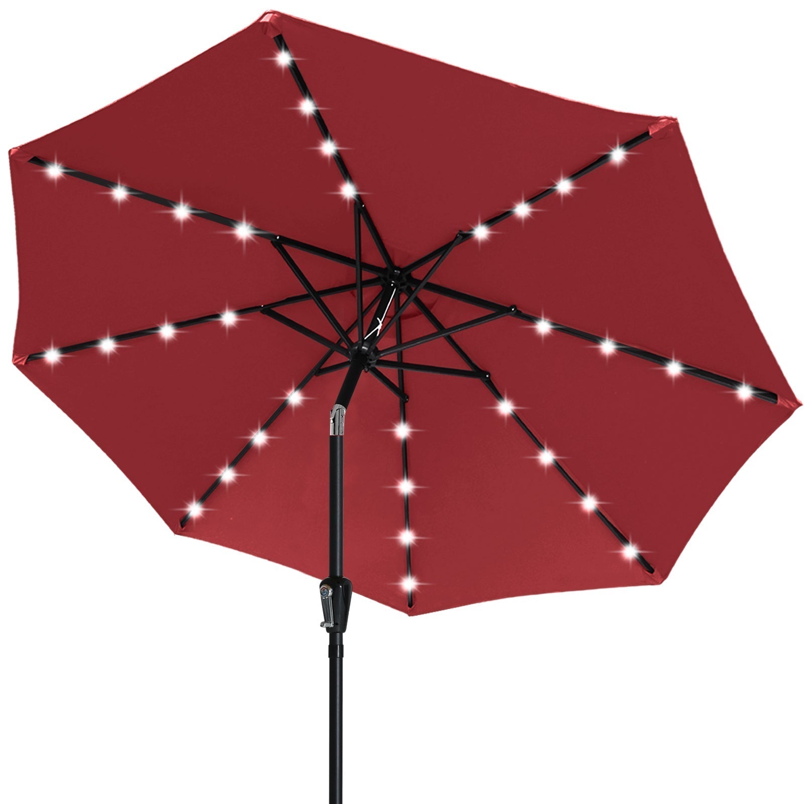 Patio Solar Umbrella Outdoor with 32LED Lights