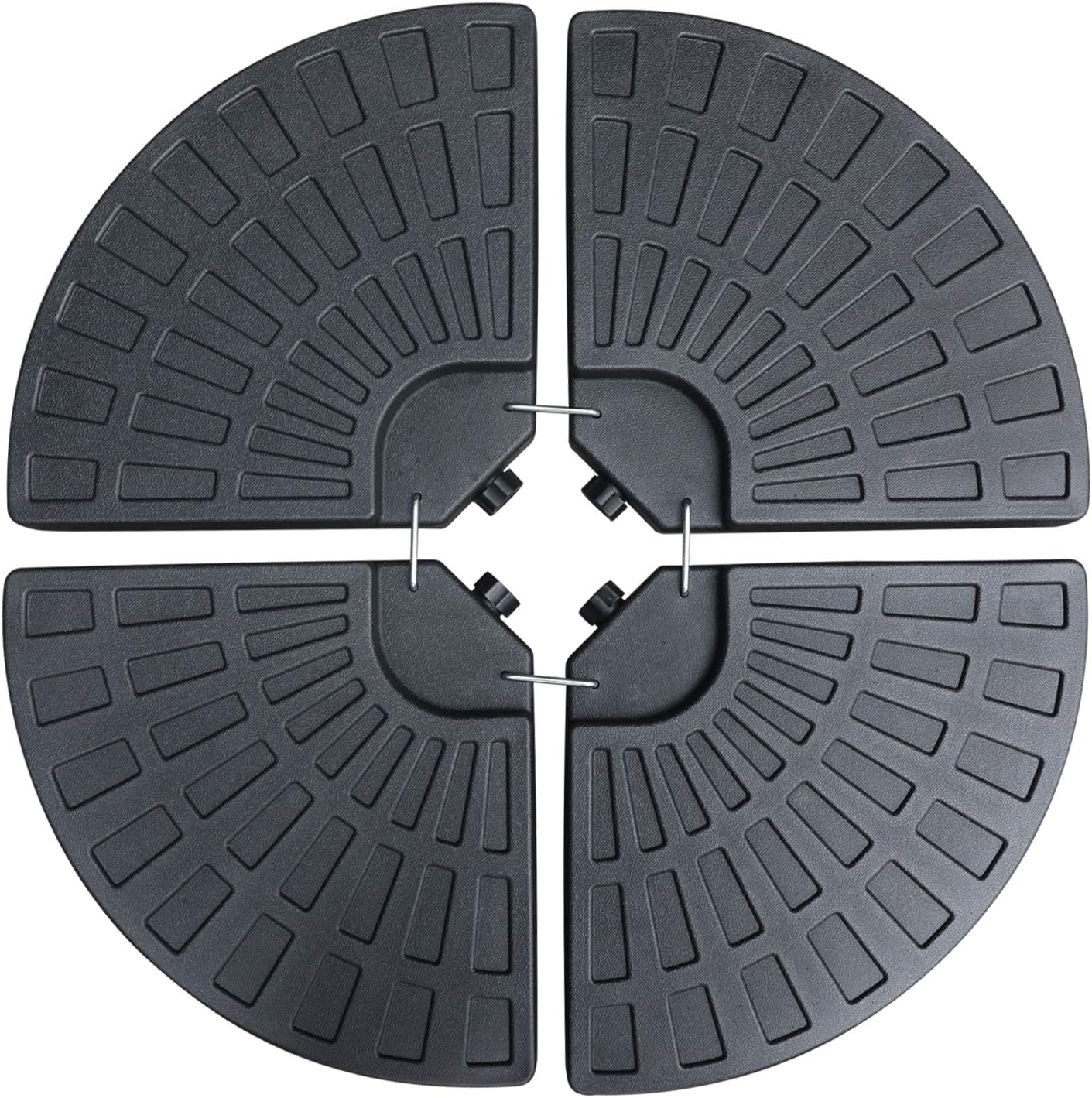 132lbs/136lbs/170lbs Fan Shaped Cantilever Offset Umbrella Fillable Base (4pc)